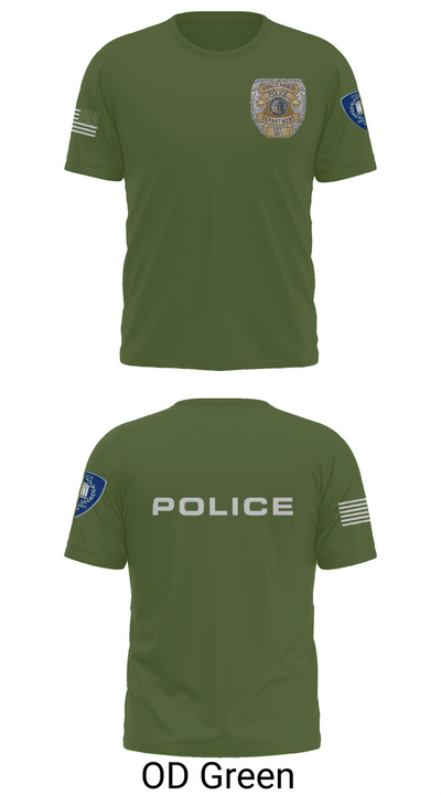 Vincennes Police Department 76255219 Old School Cotton Feel Shirt - 48