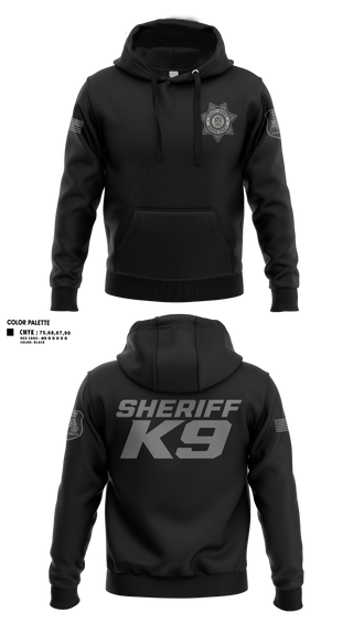 Hoodie, Sheriff K9, Police, Teamtime, Team time, sublimation, custom sports apparel, team uniforms, spirit wear, spiritwear, sports uniforms, custom shirts, team store, custom team store, fundraiser sports, apparel fundraiser