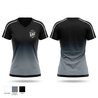 Womens Short Sleeve Vneck Shirt, SBF, Men's Basketball, Teamtime, Team time, sublimation, custom sports apparel, team uniforms, spirit wear, spiritwear, sports uniforms, custom shirts, team store, custom team store, fundraiser sports, apparel fundraiser