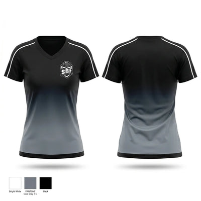 SBF 98096740 Women's Short Sleeve V-neck Shirt - 1