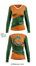 Hurricanes 31670554 Women's Long Sleeve V-neck Shirt - 1