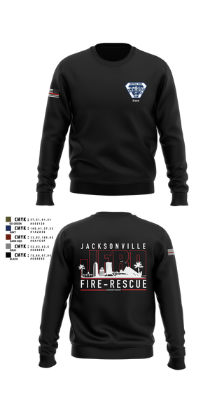 Crew Neck Sweatshirt, JFRD Critical Care Team, Fire Department, Teamtime, Team time, sublimation, custom sports apparel, team uniforms, spirit wear, spiritwear, sports uniforms, custom shirts, team store, custom team store, fundraiser sports, apparel fundraiser