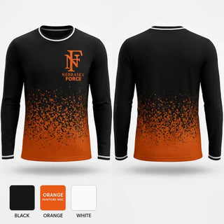 Long Sleeve Performance Shirt, Nebraska Force, Softball, Teamtime, Team time, sublimation, custom sports apparel, team uniforms, spirit wear, spiritwear, sports uniforms, custom shirts, team store, custom team store, fundraiser sports, apparel fundraiser