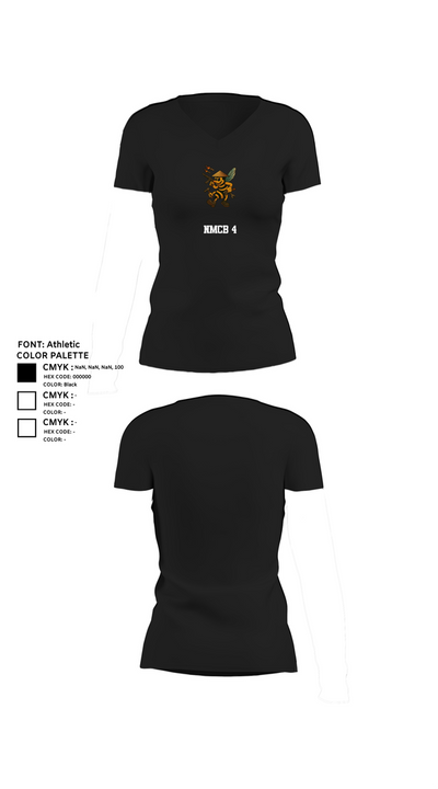 NMCB 4 61250652 Women's Short Sleeve V-neck Shirt - 23
