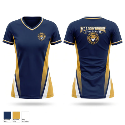 Meadowbrook Monarchs Women's Short Sleeve V-neck Shirt - 1