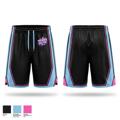 Thunder Nation Mens Reversible Basketball Shorts - 1
