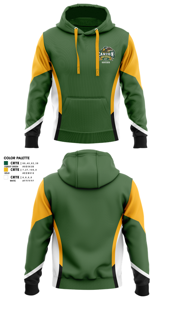Hoodie, Canyon High School Girls Soccer, Women's Soccer, Teamtime, Team time, sublimation, custom sports apparel, team uniforms, spirit wear, spiritwear, sports uniforms, custom shirts, team store, custom team store, fundraiser sports, apparel fundraiser