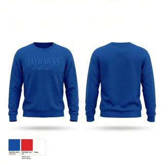 Crew Neck Sweatshirt, Jayhawks, Softball, Teamtime, Team time, sublimation, custom sports apparel, team uniforms, spirit wear, spiritwear, sports uniforms, custom shirts, team store, custom team store, fundraiser sports, apparel fundraiser