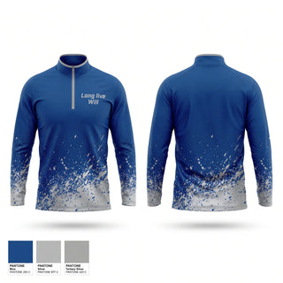 Quarter Zip Jacket, Long live Will, Men's Basketball, Teamtime, Team time, sublimation, custom sports apparel, team uniforms, spirit wear, spiritwear, sports uniforms, custom shirts, team store, custom team store, fundraiser sports, apparel fundraiser