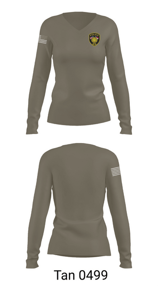 Womens Long Sleeve Vneck Shirt, SCOTLAND NECK POLICE DEPARTMENT, Police, Teamtime, Team time, sublimation, custom sports apparel, team uniforms, spirit wear, spiritwear, sports uniforms, custom shirts, team store, custom team store, fundraiser sports, apparel fundraiser