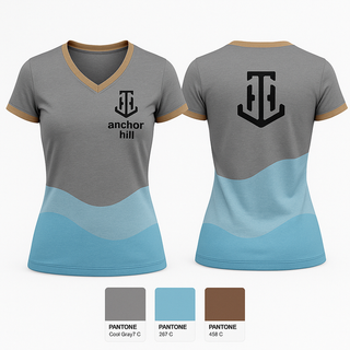 Womens Short Sleeve Vneck Shirt, anchor hill, Baseball, Teamtime, Team time, sublimation, custom sports apparel, team uniforms, spirit wear, spiritwear, sports uniforms, custom shirts, team store, custom team store, fundraiser sports, apparel fundraiser