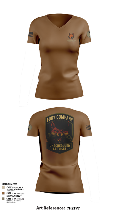 Unscheduled Service 19126504 Women's Short Sleeve V-neck Shirt - 2