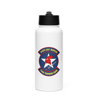 Trojans 85673427 Stainless Steel Water Bottle with a Straw Lid