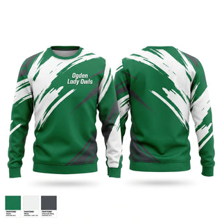 Crew Neck Sweatshirt, Ogden Lady Owls, Women's Basketball, Teamtime, Team time, sublimation, custom sports apparel, team uniforms, spirit wear, spiritwear, sports uniforms, custom shirts, team store, custom team store, fundraiser sports, apparel fundraiser