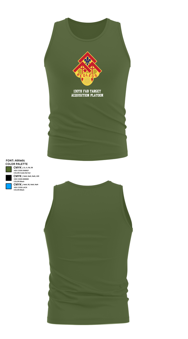 Tank Top, 130th FAB Target Acquisition Platoon, , Teamtime, Team time, sublimation, custom sports apparel, team uniforms, spirit wear, spiritwear, sports uniforms, custom shirts, team store, custom team store, fundraiser sports, apparel fundraiser