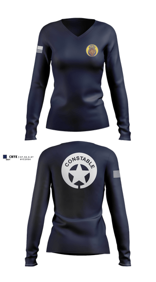 Womens Long Sleeve Vneck Shirt, 2nd city Constable's office, Police, Teamtime, Team time, sublimation, custom sports apparel, team uniforms, spirit wear, spiritwear, sports uniforms, custom shirts, team store, custom team store, fundraiser sports, apparel fundraiser