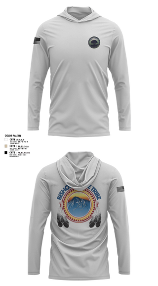 Long Sleeve Performance Shirt with hood, Bishop Paiute EMO/ Hazardous Fiels Reduction, Fire Department, Teamtime, Team time, sublimation, custom sports apparel, team uniforms, spirit wear, spiritwear, sports uniforms, custom shirts, team store, custom team store, fundraiser sports, apparel fundraiser