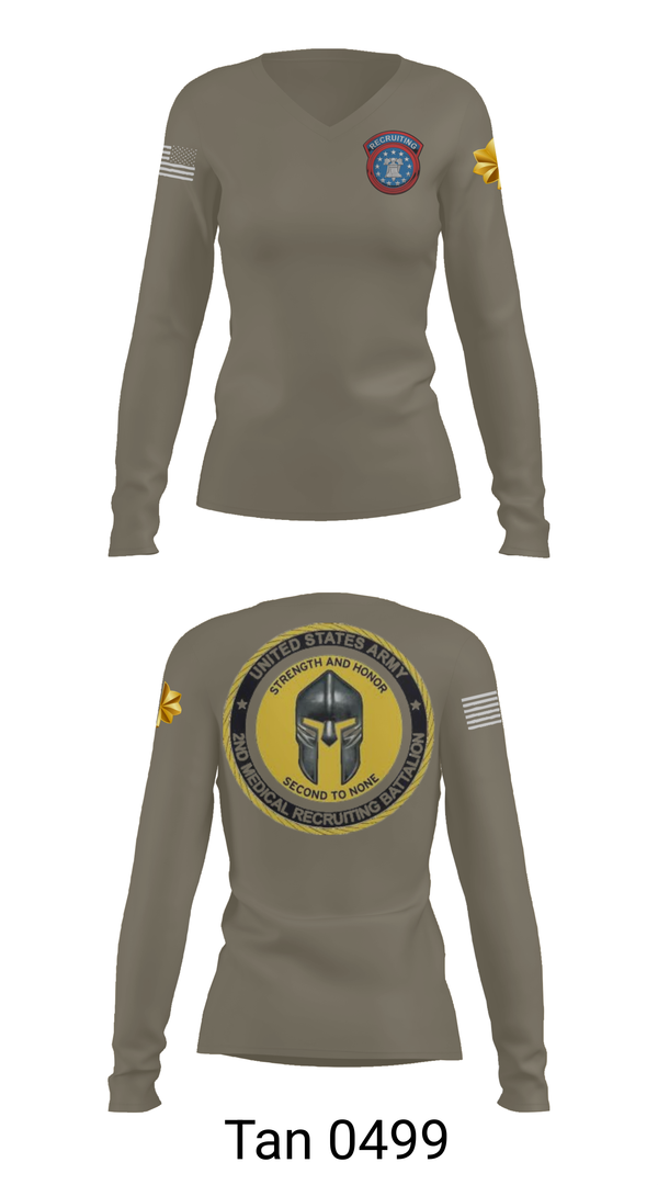 Womens Long Sleeve Vneck Shirt, USAREC, , Teamtime, Team time, sublimation, custom sports apparel, team uniforms, spirit wear, spiritwear, sports uniforms, custom shirts, team store, custom team store, fundraiser sports, apparel fundraiser