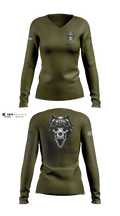 Woodson Terrace Police Department Women's Long Sleeve V-neck Shirt - 100