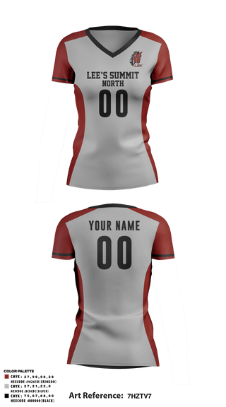 Women's Short Sleeve Vneck Shirt, Lee's Summit North High School Volleyball, Women's Volleyball, Teamtime, Team time, sublimation, custom sports apparel, team uniforms, spirit wear, spiritwear, sports uniforms, custom shirts, team store, custom team store, fundraiser sports, apparel fundraiser