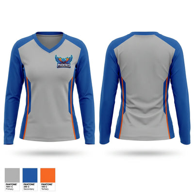 Phoenix Women's Long Sleeve V-neck Shirt - 1