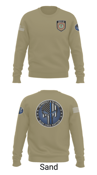 Crew Neck Sweatshirt, Policía Municipal de Carolina, , Teamtime, Team time, sublimation, custom sports apparel, team uniforms, spirit wear, spiritwear, sports uniforms, custom shirts, team store, custom team store, fundraiser sports, apparel fundraiser