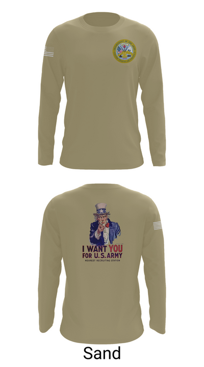 US Army I Want You 76454793 Long Sleeve Performance Shirt 86