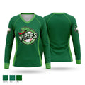 Eastern Iowa Vipers Women's Long Sleeve V-neck Shirt - 1