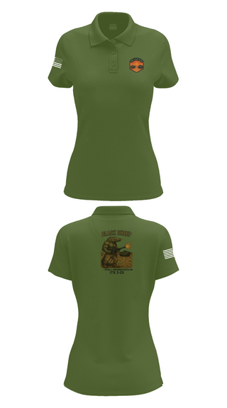 Womens Short Sleeve Performance Polo, 4th Assault Amphibian Battalion, Company B, , Teamtime, Team time, sublimation, custom sports apparel, team uniforms, spirit wear, spiritwear, sports uniforms, custom shirts, team store, custom team store, fundraiser sports, apparel fundraiser