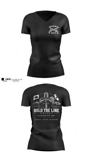 Womens Short Sleeve Vneck Shirt, 192nd MP BN, Army, Teamtime, Team time, sublimation, custom sports apparel, team uniforms, spirit wear, spiritwear, sports uniforms, custom shirts, team store, custom team store, fundraiser sports, apparel fundraiser