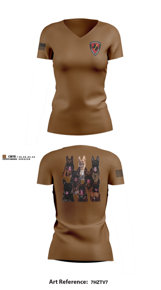Womens Short Sleeve Vneck Shirt, 55 SFS K9, Air Force, Teamtime, Team time, sublimation, custom sports apparel, team uniforms, spirit wear, spiritwear, sports uniforms, custom shirts, team store, custom team store, fundraiser sports, apparel fundraiser