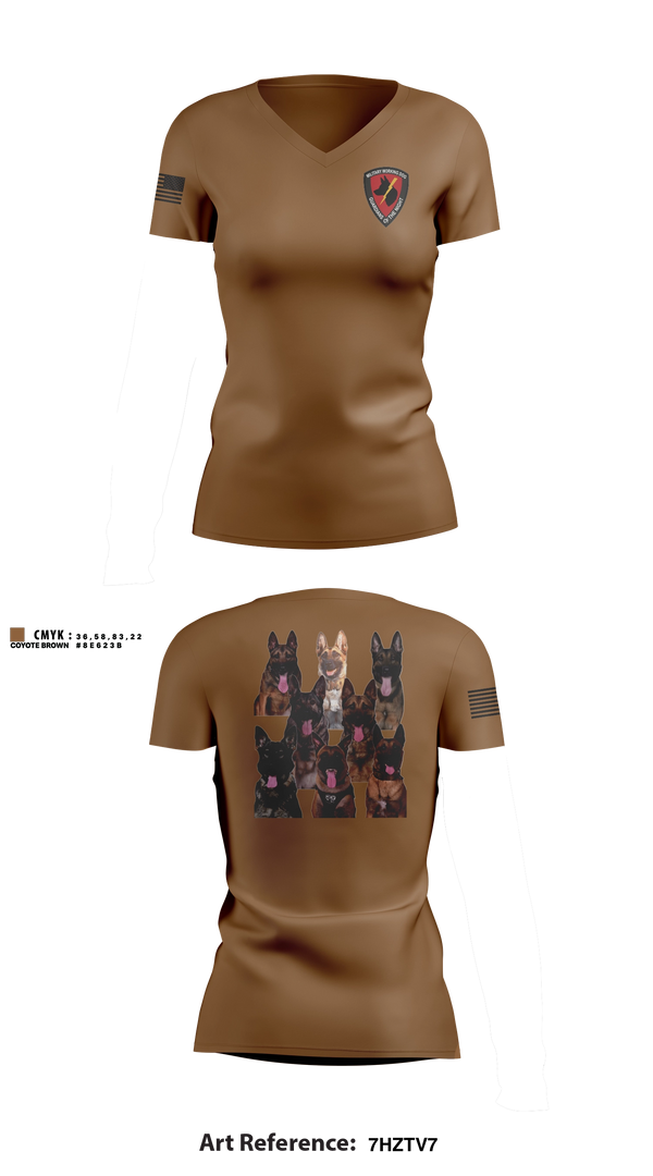 55 SFS K9 Women's Short Sleeve V-neck Shirt - 12