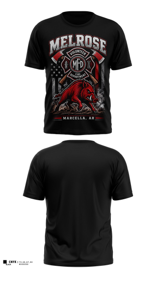 Short Sleeve Performance Shirt, Melrose Volunteer Fire Department, Fire Department, Teamtime, Team time, sublimation, custom sports apparel, team uniforms, spirit wear, spiritwear, sports uniforms, custom shirts, team store, custom team store, fundraiser sports, apparel fundraiser