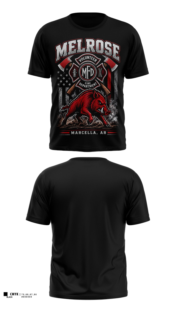 Short Sleeve Performance Shirt, Melrose Volunteer Fire Department, Fire Department, Teamtime, Team time, sublimation, custom sports apparel, team uniforms, spirit wear, spiritwear, sports uniforms, custom shirts, team store, custom team store, fundraiser sports, apparel fundraiser