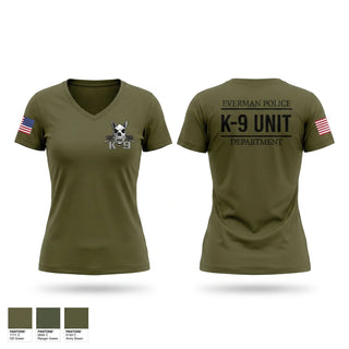 Womens Short Sleeve Vneck Shirt, K9 Unit, Police, Teamtime, Team time, sublimation, custom sports apparel, team uniforms, spirit wear, spiritwear, sports uniforms, custom shirts, team store, custom team store, fundraiser sports, apparel fundraiser