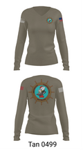 ACB-1 33490602 Women's Long Sleeve V-neck Shirt - 73