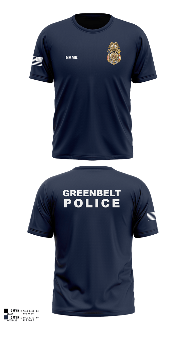 Greenbelt Police Department 4666153 Old School Cotton Feel Shirt - 1