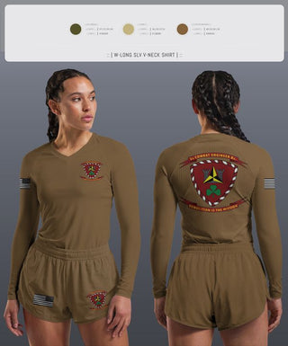 Womens Long Sleeve Vneck Shirt, 3d Combat Engineer Battalion, , Teamtime, Team time, sublimation, custom sports apparel, team uniforms, spirit wear, spiritwear, sports uniforms, custom shirts, team store, custom team store, fundraiser sports, apparel fundraiser