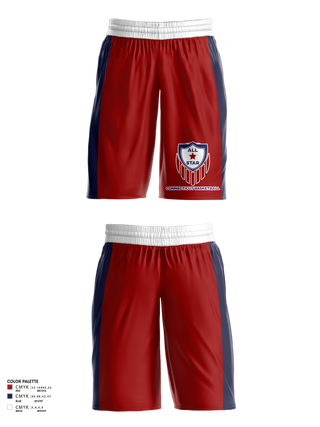 Mens Basketball Shorts, Connecticut Basketball Conference, Men's Basketball, Teamtime, Team time, sublimation, custom sports apparel, team uniforms, spirit wear, spiritwear, sports uniforms, custom shirts, team store, custom team store, fundraiser sports, apparel fundraiser