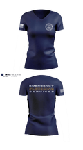 Fluvanna county emergency services 64249555 Women's Short Sleeve V-neck Shirt - 1
