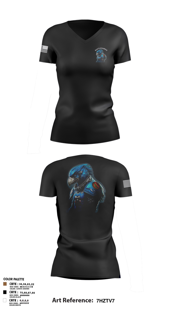 Womens Short Sleeve Vneck Shirt, Battlehawks, , Teamtime, Team time, sublimation, custom sports apparel, team uniforms, spirit wear, spiritwear, sports uniforms, custom shirts, team store, custom team store, fundraiser sports, apparel fundraiser