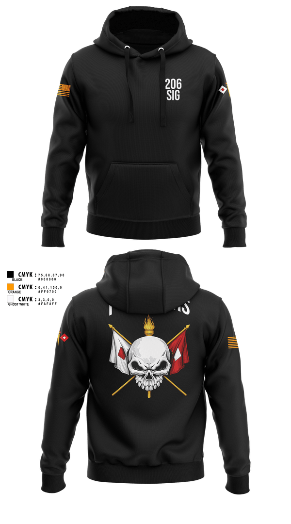 Hoodie, 206th Signal Company, Army, Teamtime, Team time, sublimation, custom sports apparel, team uniforms, spirit wear, spiritwear, sports uniforms, custom shirts, team store, custom team store, fundraiser sports, apparel fundraiser