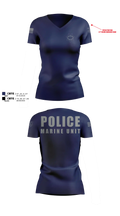 Sacramento Police Marine Unit Women's Short Sleeve V-neck Shirt - 6