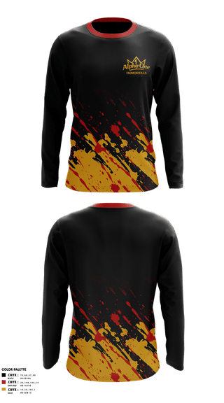 Long Sleeve Performance Shirt, Alpha One Immortals, Softball, Teamtime, Team time, sublimation, custom sports apparel, team uniforms, spirit wear, spiritwear, sports uniforms, custom shirts, team store, custom team store, fundraiser sports, apparel fundraiser