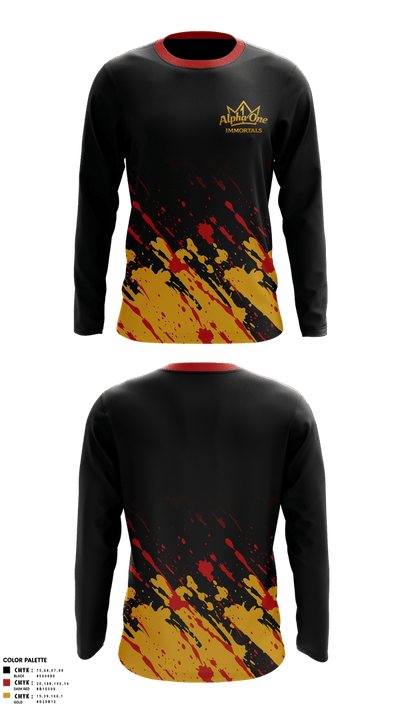 Alpha One Immortals 7766143 Long Sleeve Performance Shirt 1