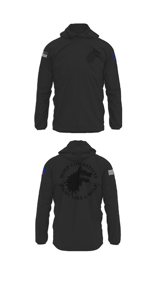 Windbreaker, Wolf Combatives, Army, Teamtime, Team time, sublimation, custom sports apparel, team uniforms, spirit wear, spiritwear, sports uniforms, custom shirts, team store, custom team store, fundraiser sports, apparel fundraiser