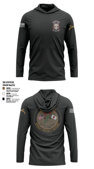 Long Sleeve Performance Shirt with hood, 247TH Military Police Detachment, Army, Teamtime, Team time, sublimation, custom sports apparel, team uniforms, spirit wear, spiritwear, sports uniforms, custom shirts, team store, custom team store, fundraiser sports, apparel fundraiser