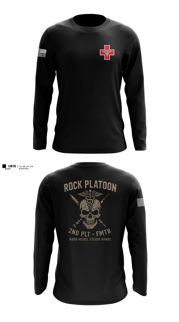 Long Sleeve Performance Shirt, FMTB-E 2ND PLATOON, , Teamtime, Team time, sublimation, custom sports apparel, team uniforms, spirit wear, spiritwear, sports uniforms, custom shirts, team store, custom team store, fundraiser sports, apparel fundraiser