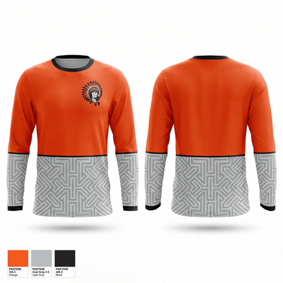Honey Grove Warriors 3525033 Long Sleeve Performance Shirt 1