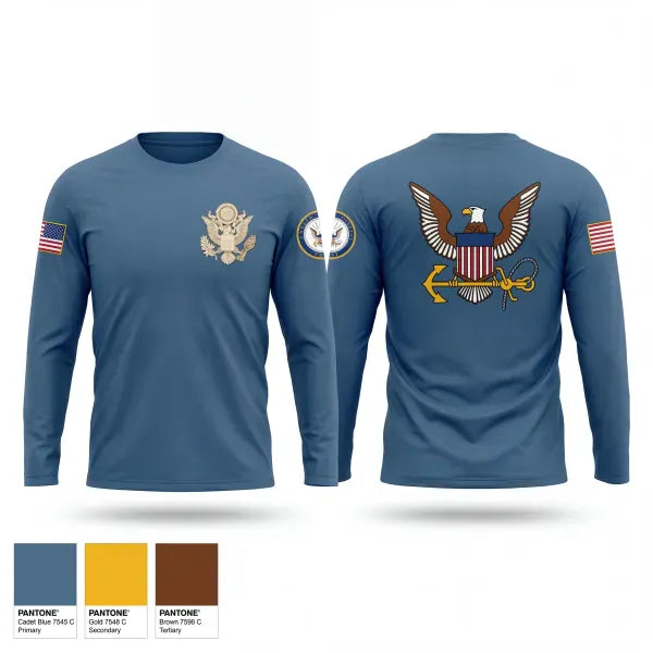 Long Sleeve Performance Shirt, Christiana high school NJROTC, Navy, Teamtime, Team time, sublimation, custom sports apparel, team uniforms, spirit wear, spiritwear, sports uniforms, custom shirts, team store, custom team store, fundraiser sports, apparel fundraiser